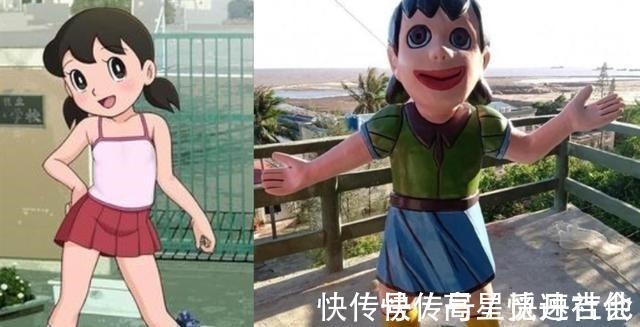 太丑|妈耶!这些动漫雕像也太丑了吧,静香长得竟然和胖虎一样
