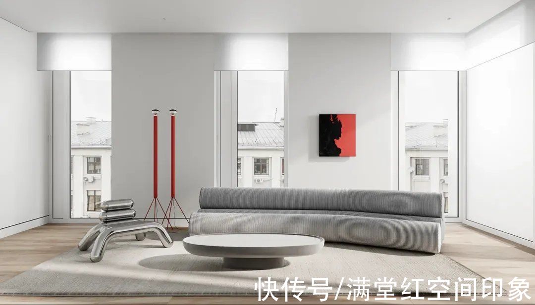 灰色调的现代风，舒适又富有艺术氛围
