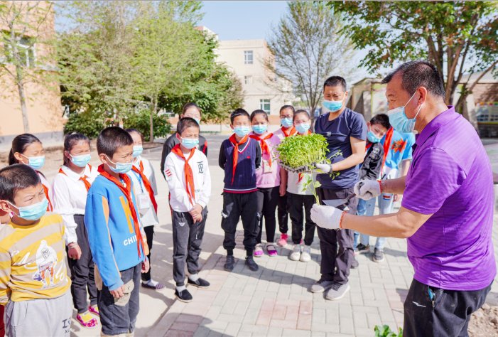 学生“种菜”忙 实践快乐多 （组图）