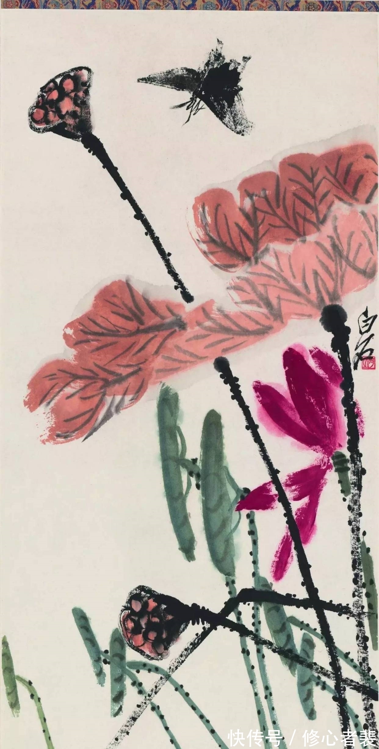 形状感$「津门网」齐白石画的那一坨寿桃既大又圆,深得大写意传神之妙