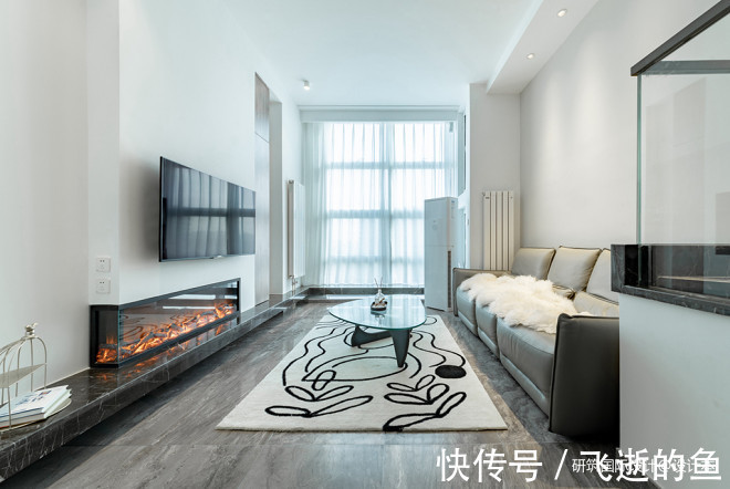 卫生间|70㎡打造岛台餐桌一体，开放式厨房
