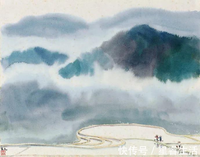 水彩&他被徐悲鸿称为“中国艺术界卓绝天才”,融入水墨意境的水彩,太美好了!