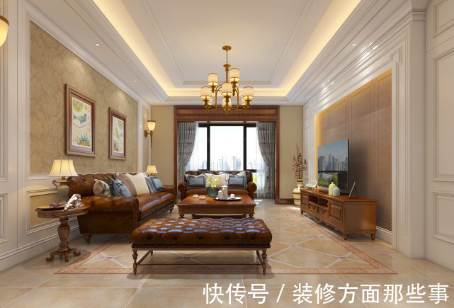 防水式|300平奢华中不失低调,清爽中不失稳重的现代美式风