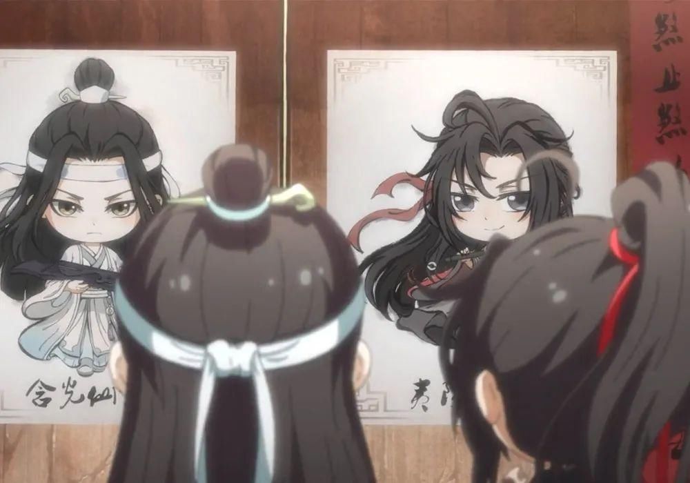  画像|《魔道祖师》忘羡客串门神，老祖画的不符合，来看蓝湛的画功！