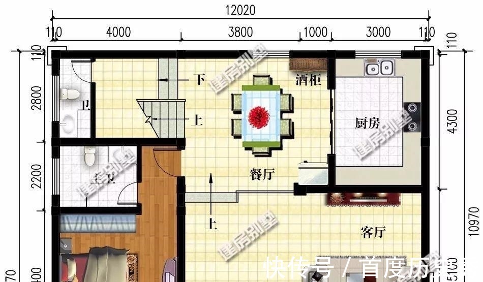 主卧室|建在江苏农村的两栋别墅户型，第二栋是当之无愧的豪宅！