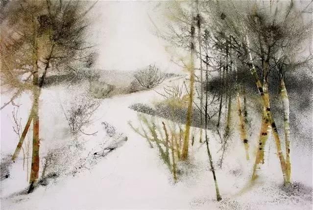 东方$富有诗意的水彩,带着东方水墨的质感,果真是妙啊