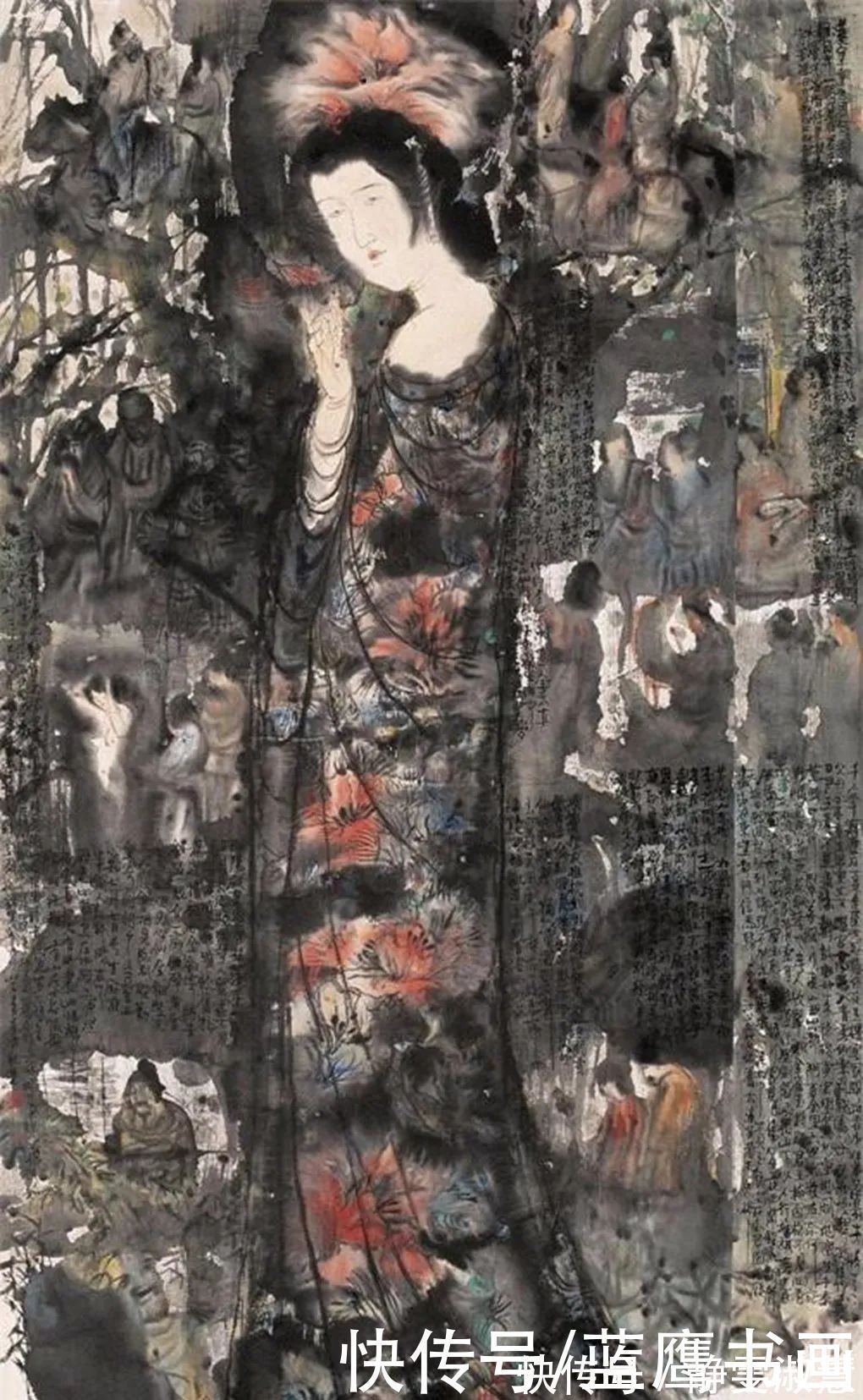 仕女图#绘画名家彭先诚,传承国画、创新水墨画,墨韵神韵尽显