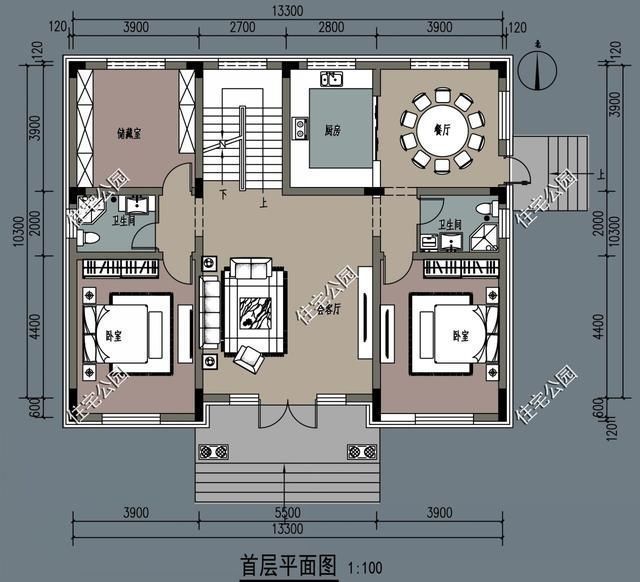 户型图|10套占地150平米的农村别墅户型，20万的造价就能建一栋