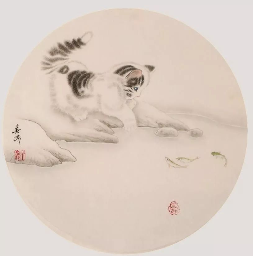 代表作品@米春茂笔下的猫,趣萌可爱,稚气童真