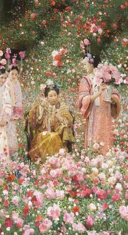 大胆|一组慈禧的罕见油画风格很大胆,图六是对镜梳妆