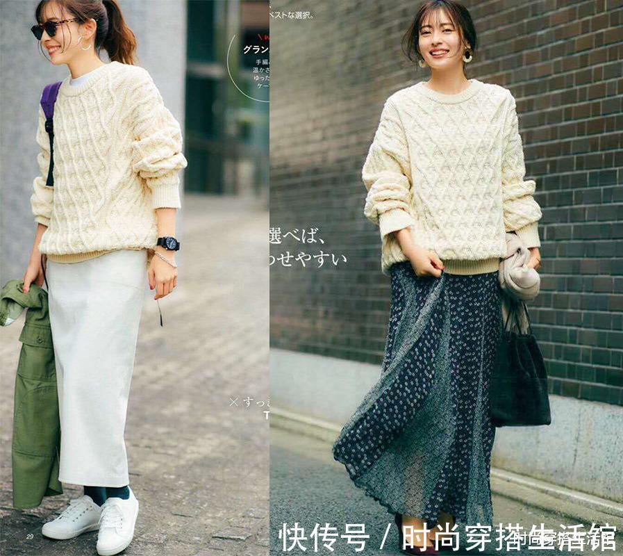 显瘦|开春火了一种女装:叫“针织衫”,显瘦保暖,搭裤子、裙子都好看