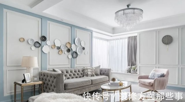 莫兰|120㎡轻奢美式风格装修,全屋莫兰迪色系给你一个温馨的家