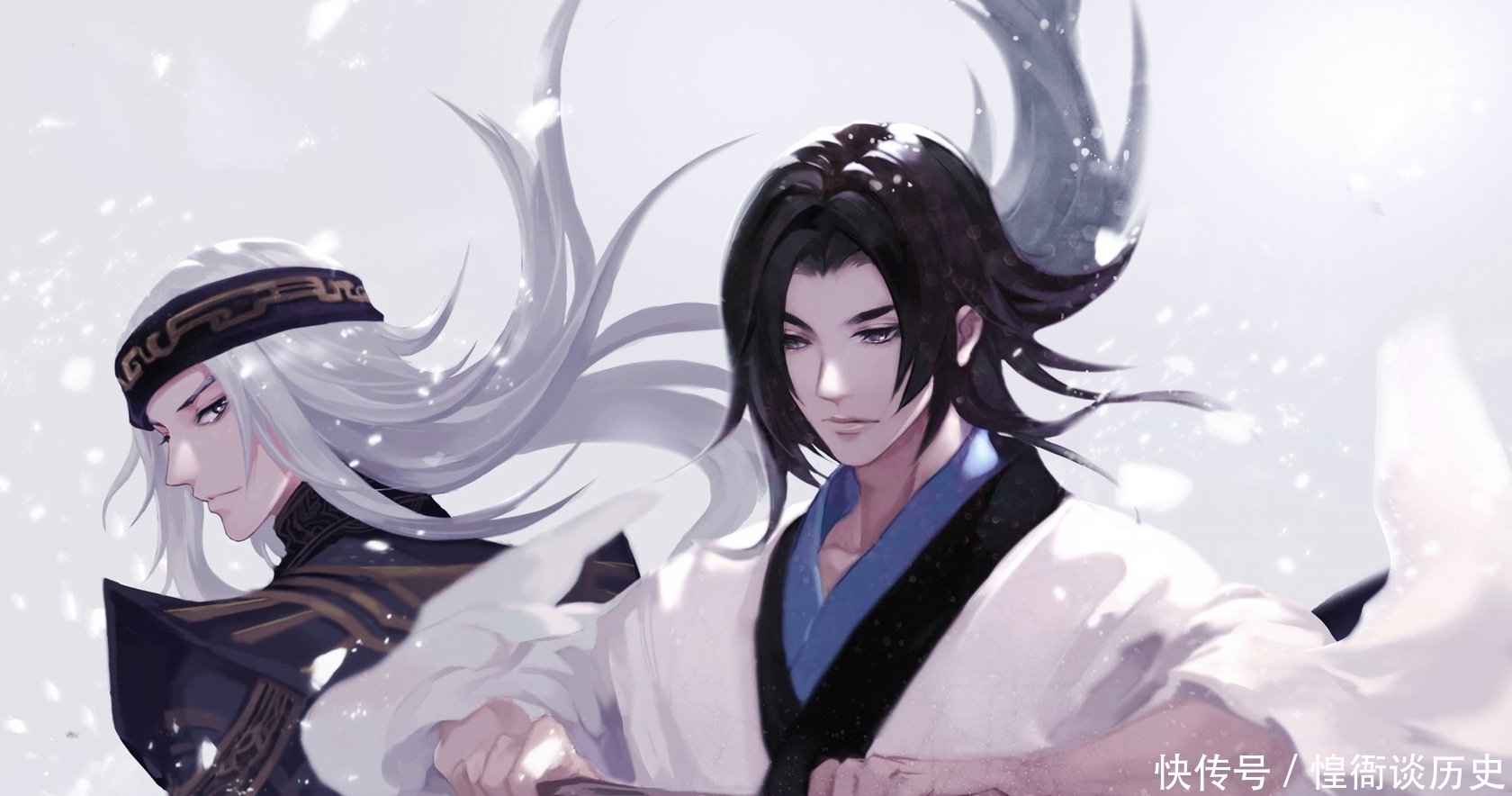 秦时明月众人同人古风壁纸卫聂神仙颜撑伞的小高俊美