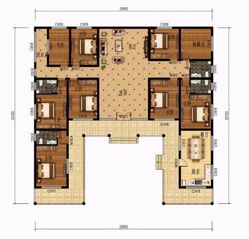 三合院|乡村普通别墅房子户型图,这几款最受农村朋友的青睐,一起来看看吧