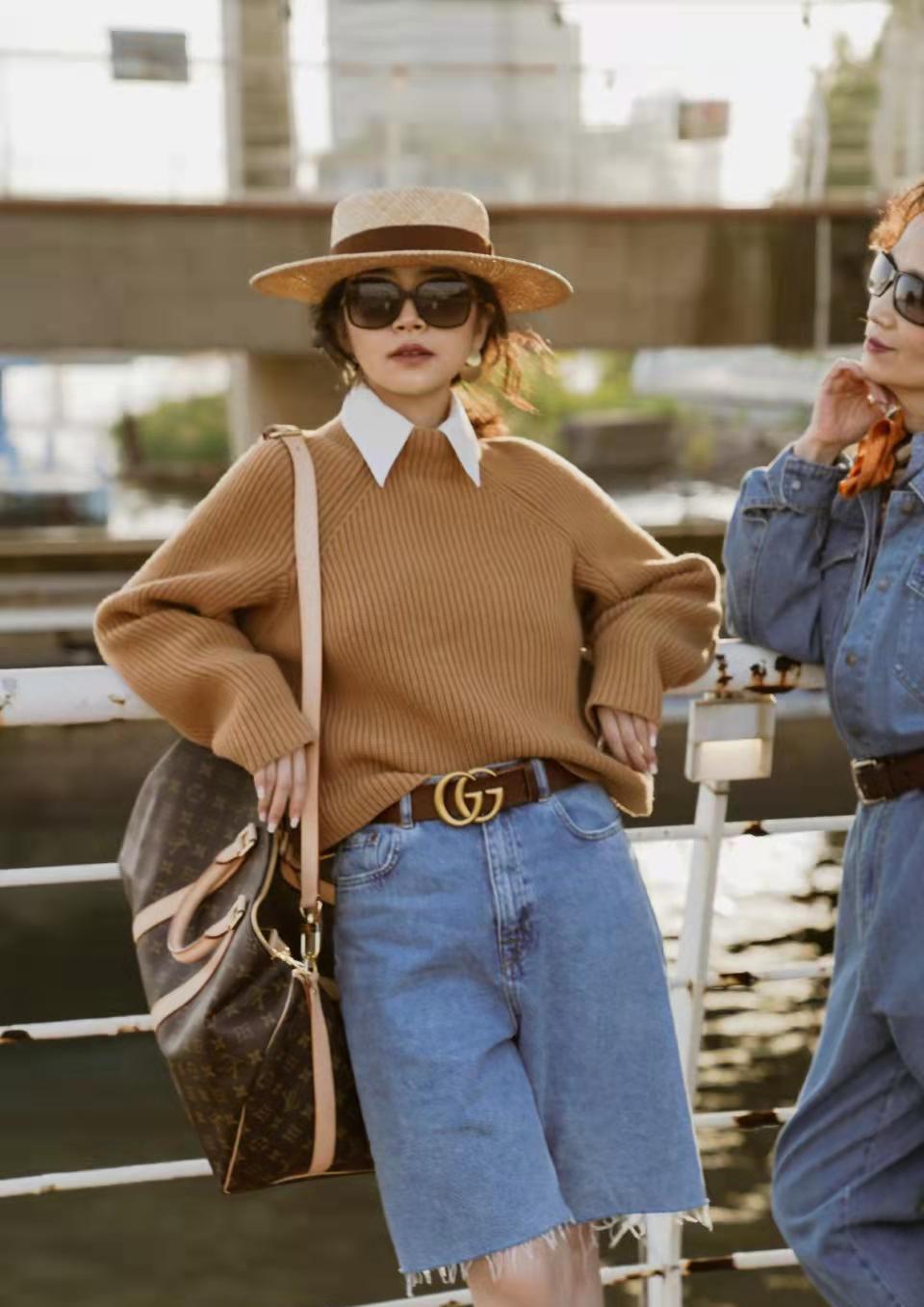 棕黄色 秋冬穿“棕色”能有多美?瞧三木博主的气质搭配,照着穿就很美