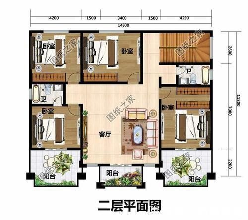 别墅|15米×12米农村的建房设计图,大气到没有朋友,你的绝佳选择