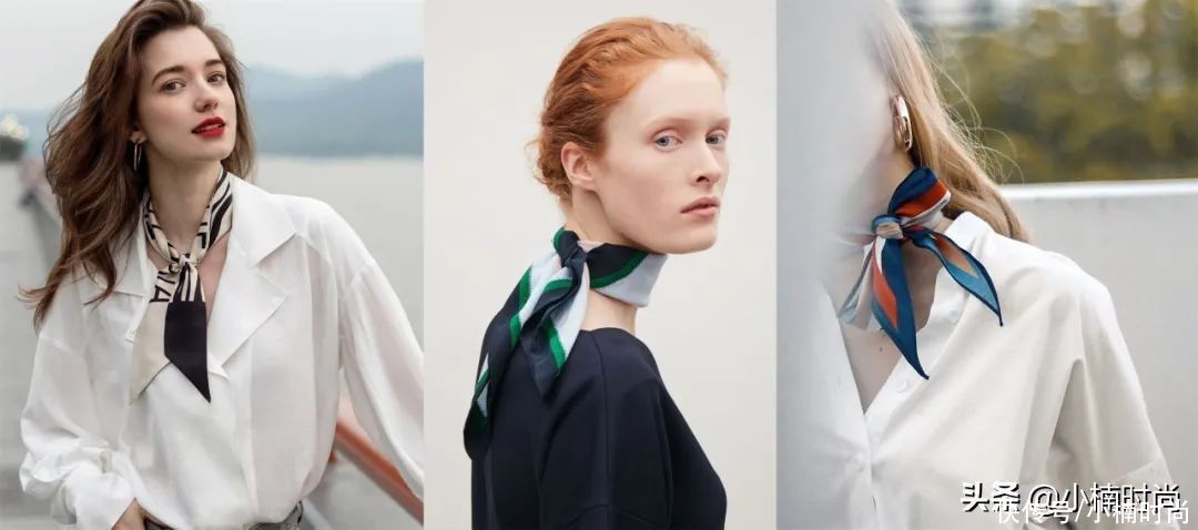 用细节为造型增加时髦感，夏季窄长丝巾的三种迷人搭配推荐