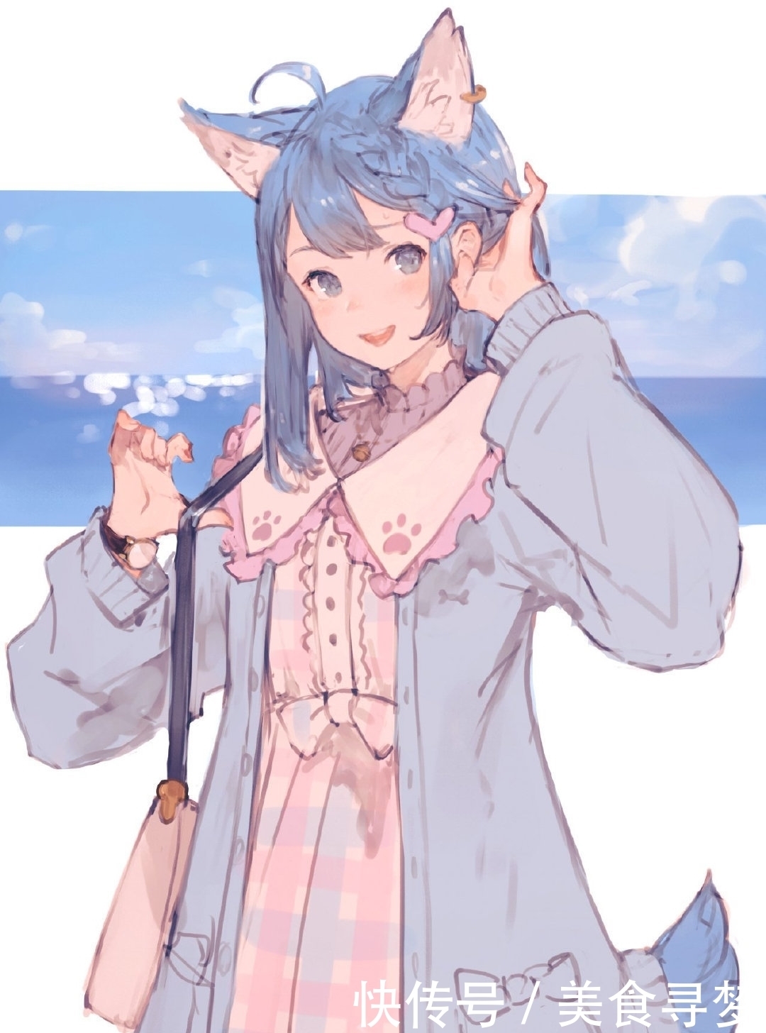 可爱|可爱又狡黠的兽娘，圆脸和兽耳的结合，太萌了