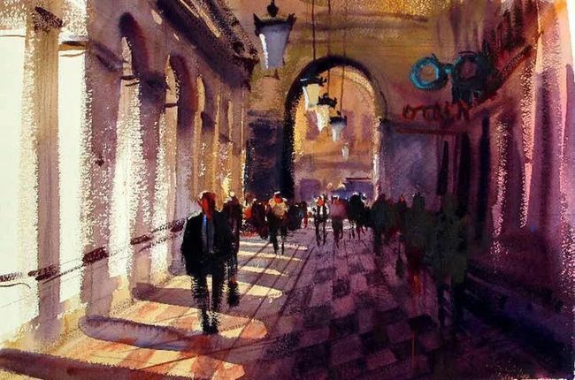 艺术家!世界上最有激情的水彩艺术家,这才是真正的水彩大师!