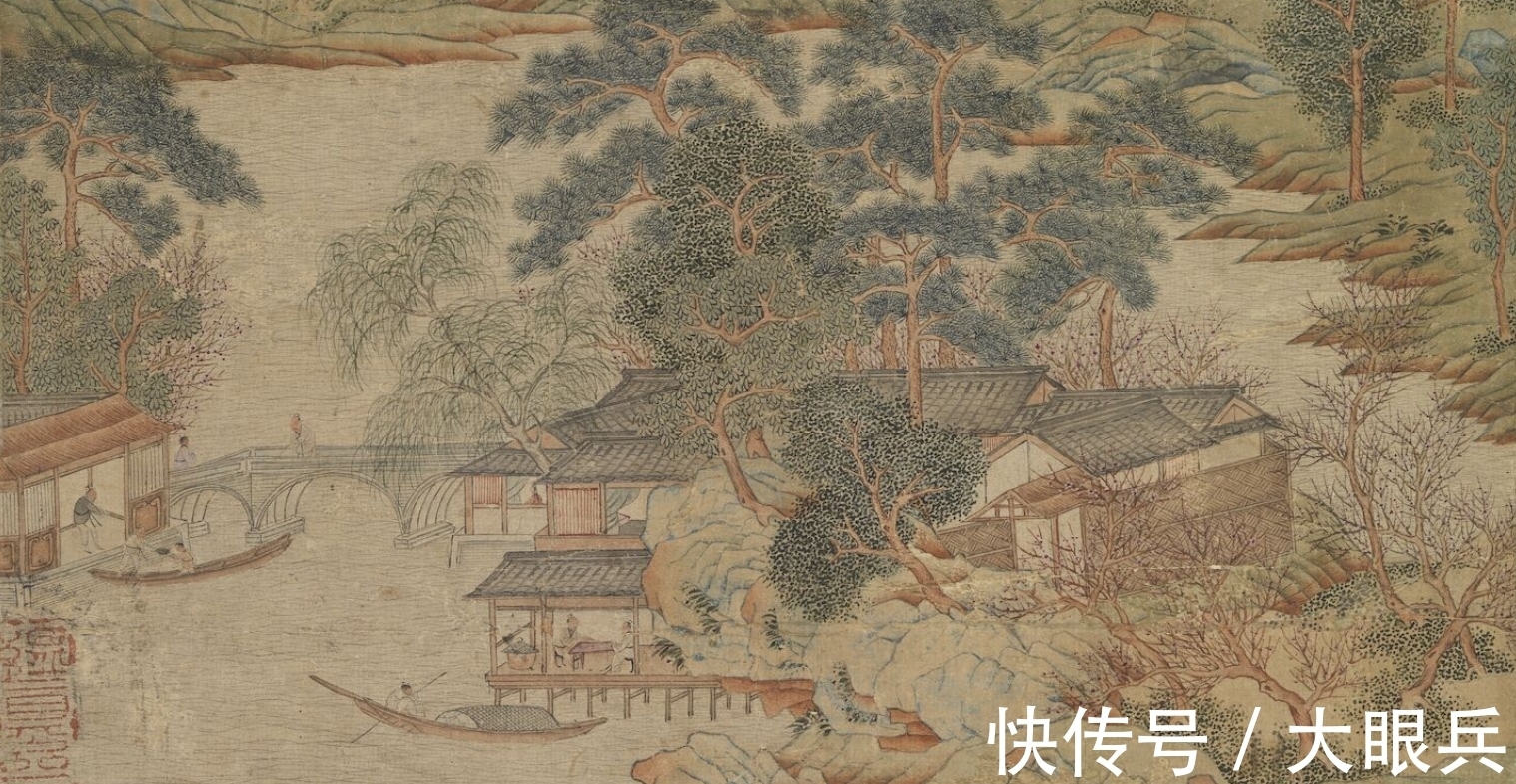 青绿山水@4幅大师绘就的山水画:看祖国大好河山,这江山万里盛景如画