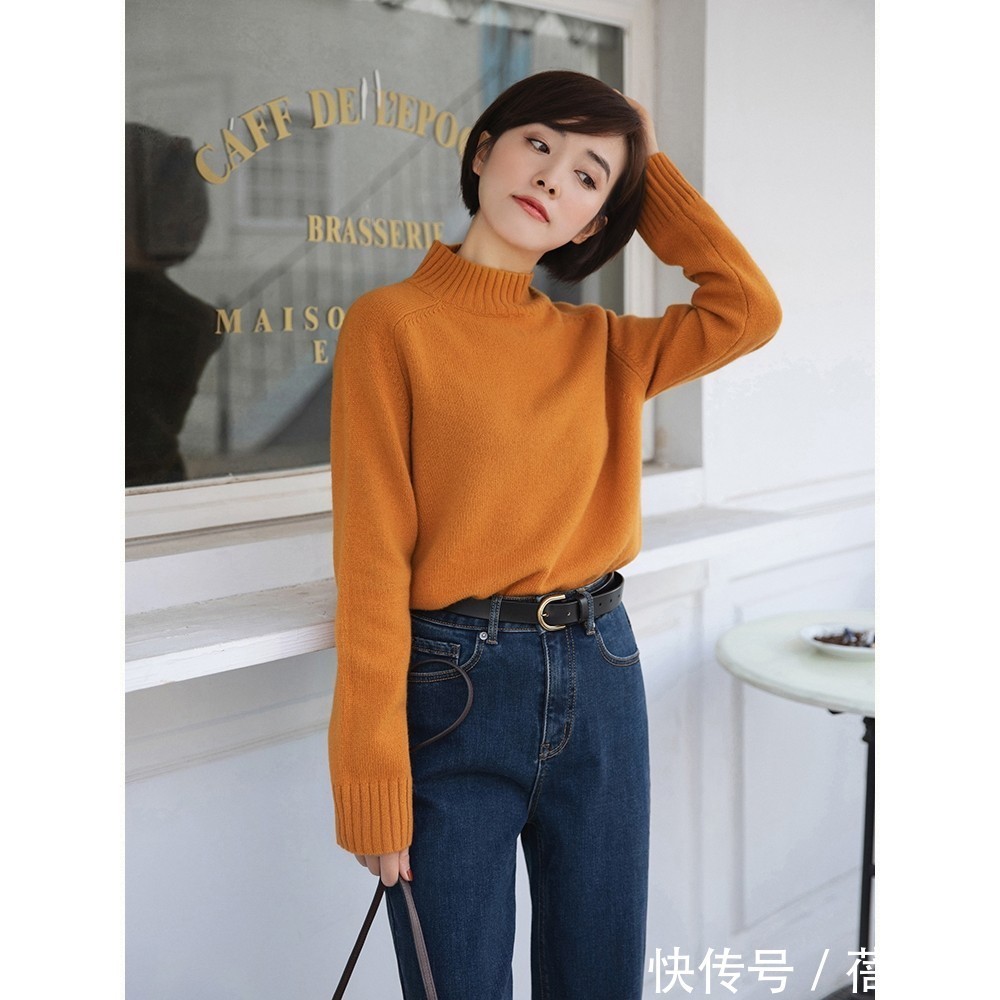 针织衫|阔腿裤已经out了,今年流行“牛仔裤”,搭配针织衫、外套真洋气