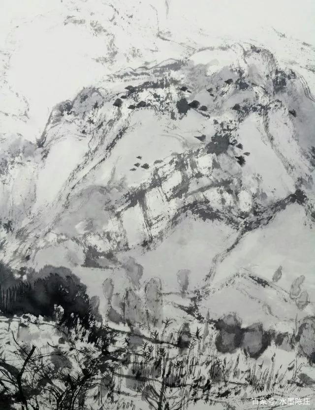 山水画家！最讲笔墨构造的山水画家｜白云乡水墨写生