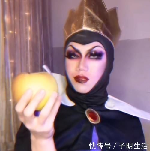 白雪公主|男生仿妆“白雪公主后妈”,开始莫不是戏精看到成品不敢相信
