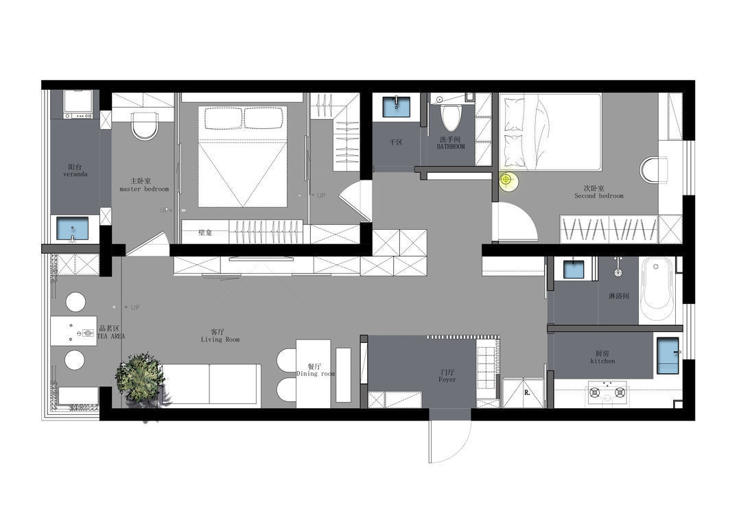 玄关|平面设计师的家｜探索过一切华丽的色彩和线条，回归最质朴的自然栖居世界！