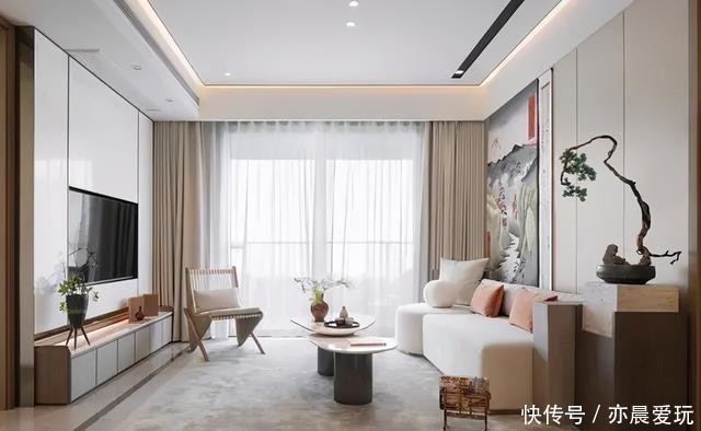 阳台|128㎡三室户,半包式玻璃墙阳台,将日式美学和生活感完美融合