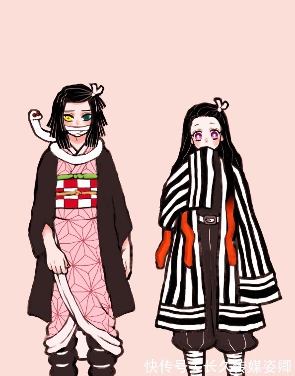无惨|鬼灭之刃主角互换衣服,无惨很违和,蛇柱比祢豆子还可爱