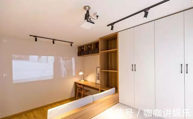 三合一|53平老房改造,卧室、书房、客厅三合一,小户型两室的创意设计