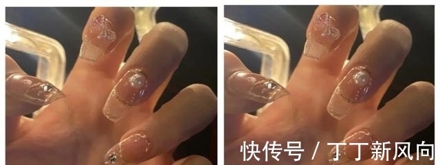 水钻|夏日漫画感透色美甲,色彩搭配很清爽,谁见谁不爱呢!