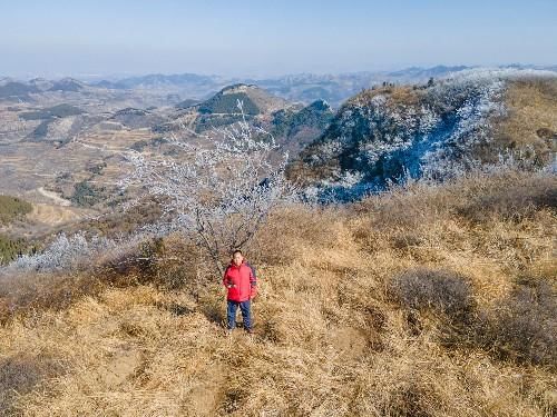 老年|大年初四济南南部山区自驾游，在彩西路旁的劈山邂逅雾凇奇观
