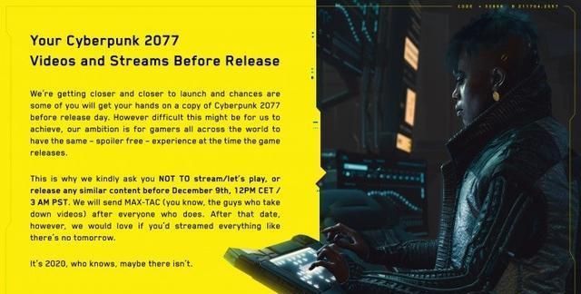 朋克|《赛博朋克 2077》即将发售，玩家泄密游戏内容遭官方警告！