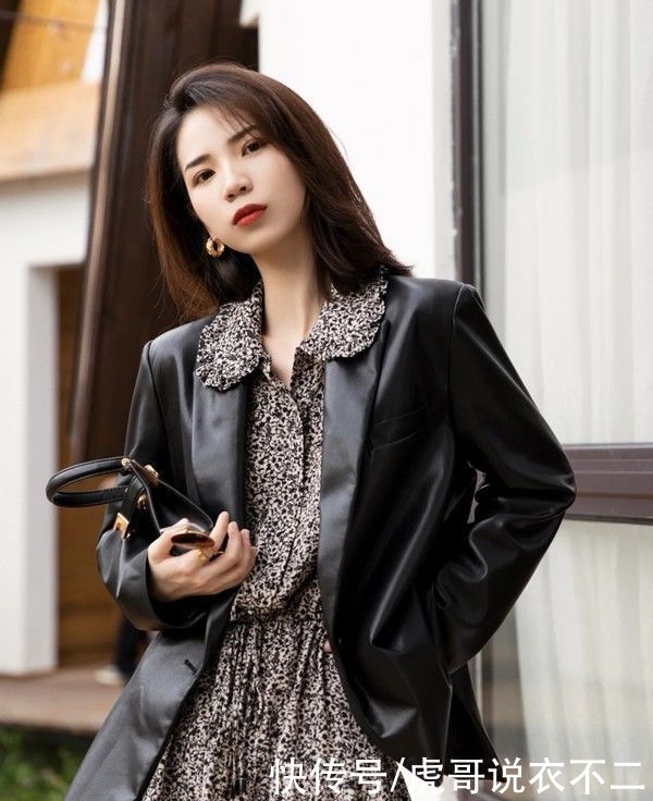 可盐可甜的“皮衣外套”，初春就选它，怎么搭都好看