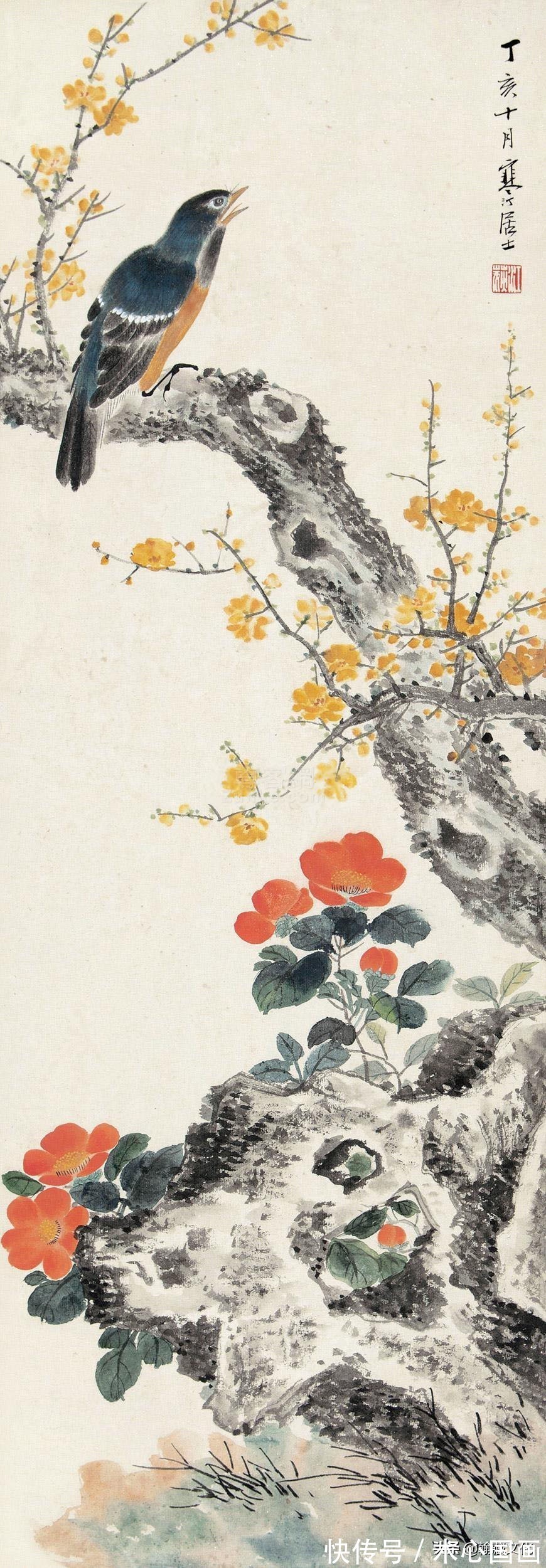 任伯年&江寒汀先生小写意花鸟画欣赏(一)