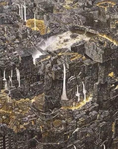 幅画!一幅画画了3年,细到要用放大镜,他把钢笔画玩到了极致