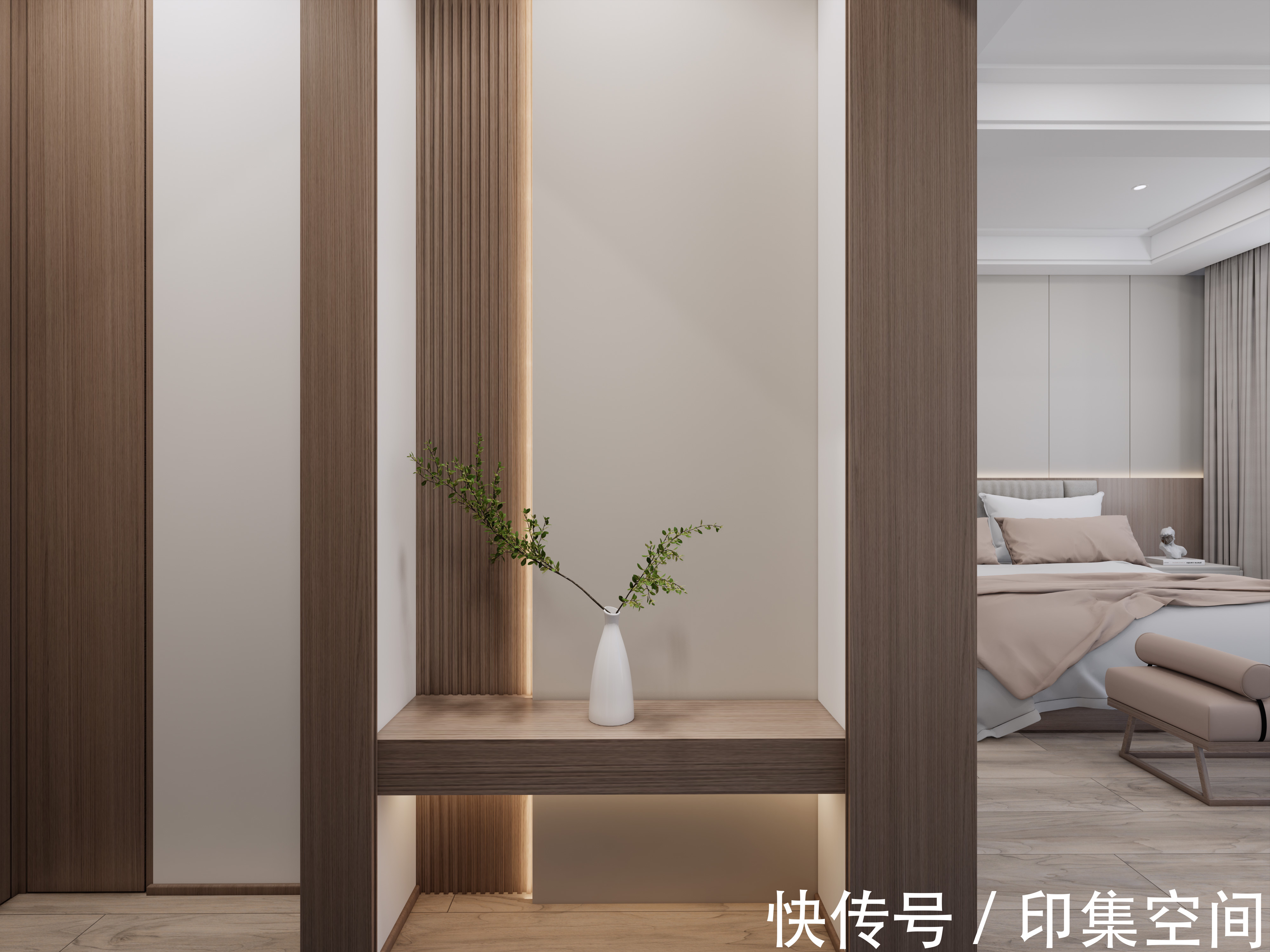 对称|4室改2室,205㎡新中式大平层