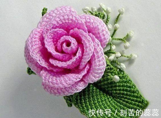 钩针玫瑰花,这么漂亮的花,都是一针一线钩出来的!附图解教程