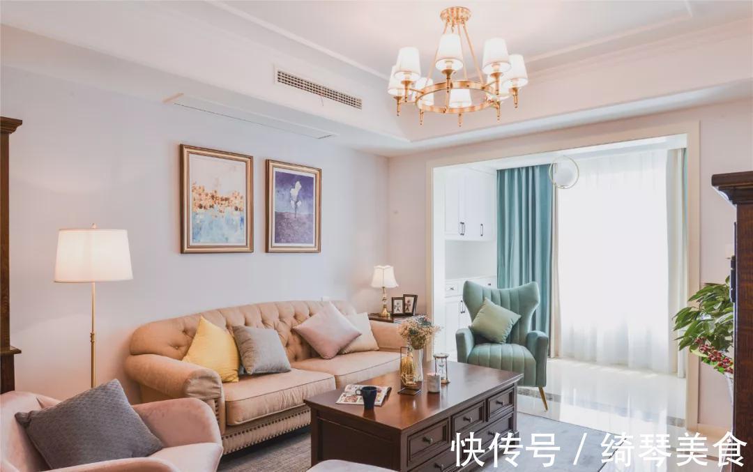 美式|142平美式四居室,户型方正,色调浪漫又温馨,以后有房也这样装