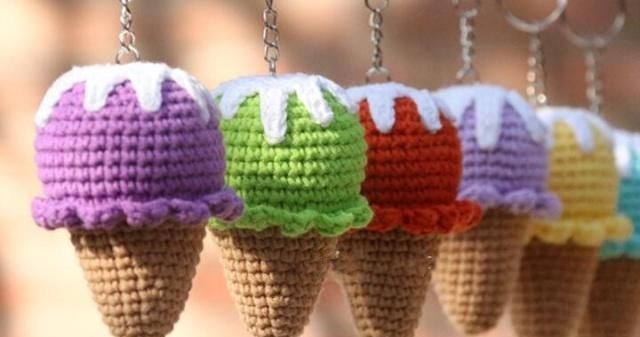 小熊|来一打这种公仔小熊冰激凌吧这个夏天的手工让你越钩越清凉