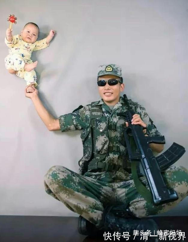 部队|宝妈带宝宝去部队看爸爸,战友随手帮拍照片,看到最后一张心碎了