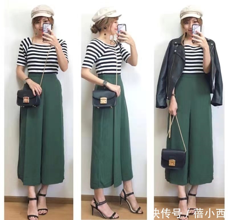 时尚感|日本小姐姐的阔腿裤穿搭太高级,简约又优雅,每一套都可照着穿