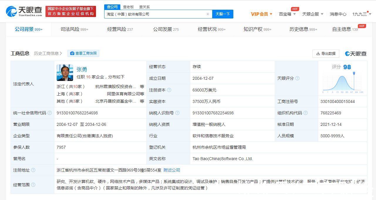 软件公司|淘宝软件公司注册资本增至6.9亿美元