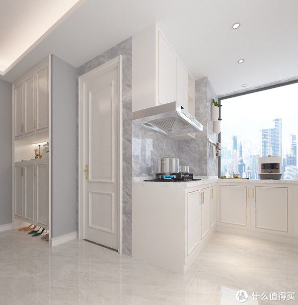 玄关|她45㎡loft公寓，坚持装修轻奢风，巧用线条，装出高级感，有品位