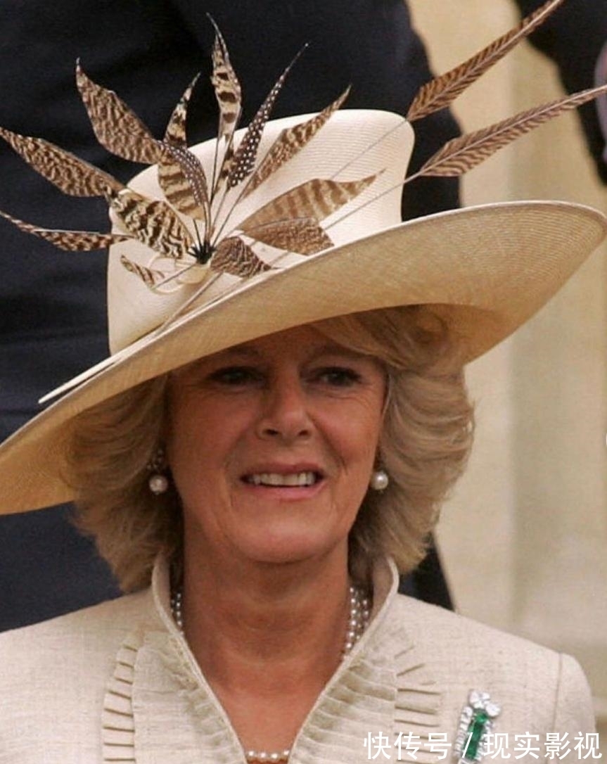 优雅|戴对胸针的卡米拉好美,一枚简约的祖母绿胸针,映衬的她优雅大气