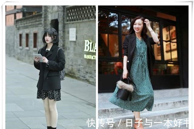 穿搭 碎花裙+西装，打破风格的穿搭，开春这么穿太美了！