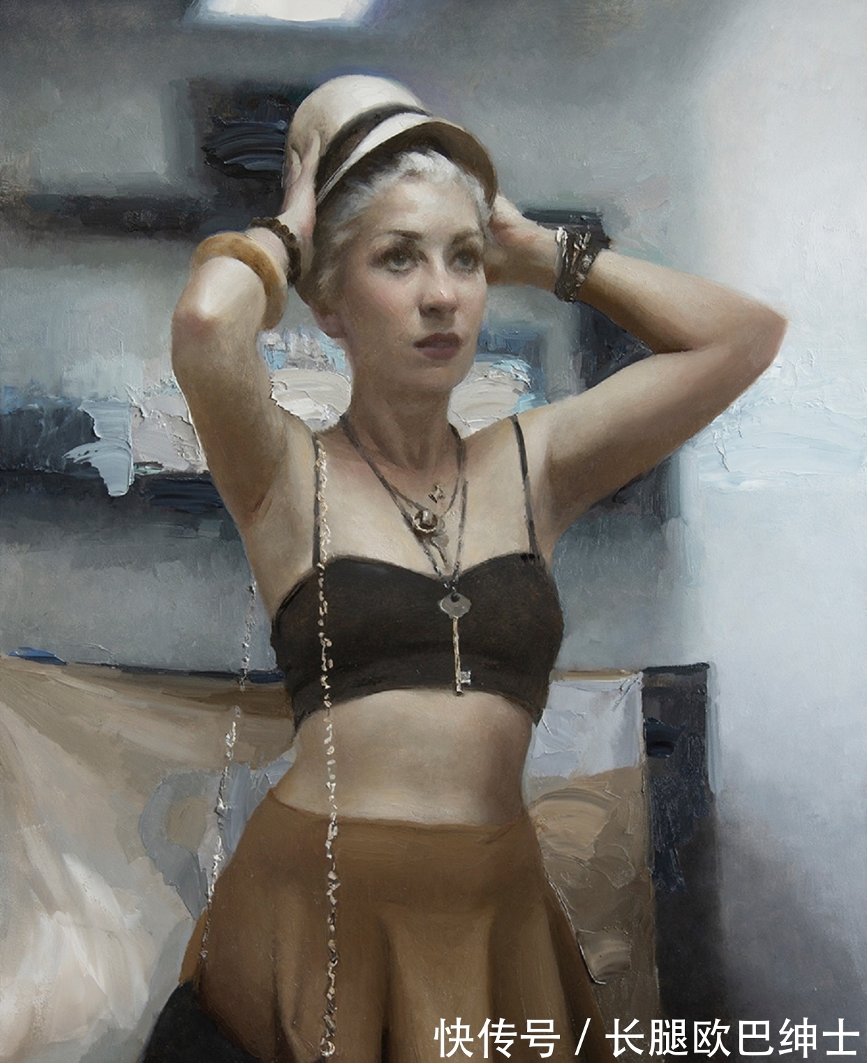 象征主义#沉静之中散发出典雅唯美的女性魅力——饱含象征意味的写实画作