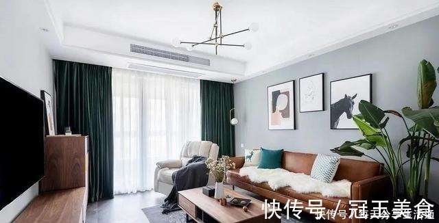 平面图|100平三居室，轻奢风，色彩明亮，简约清爽(附平面图)！