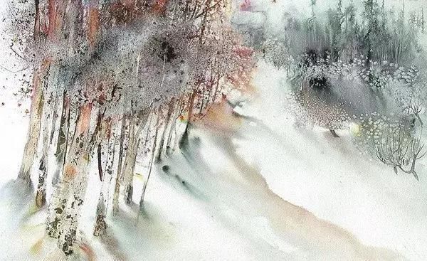 东方$富有诗意的水彩,带着东方水墨的质感,果真是妙啊